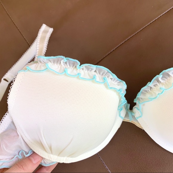 Blush Ruffled Mesh Bra - 32B - Picture 3 of 8